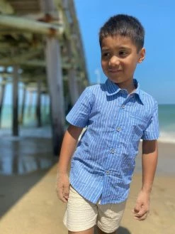 Me & Henry Spring/Summer 2023 Beige Ribbed Bluepeter Shorts