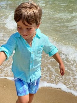 Me & Henry Aqua Merchant Long Sleeved Shirt Spring/Summer 2023