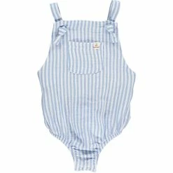 Me & Henry Blue/White Stripe Gauze Reef Bubble