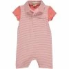 Me & Henry Spring/Summer 2023 Coral Stripe Polo Romper