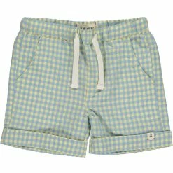 Me & Henry Spring/Summer 2023 Lemon/Blue Plaid Marina Shorts