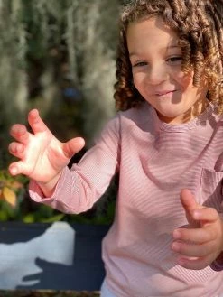 Me & Henry/Ettie & H Fall Aiken Raglan Tee Burgundy Stripe