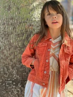 Me & Henry/Ettie & H Fall New Arrivals Zion Cord Denim Jacket Rust