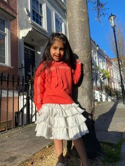 Me & Henry/Ettie & H Fall New Arrivals Chelsea Raw Edge Ra Ra Skirt