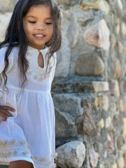 Me & Henry/Ettie & H Fall New Arrivals Zion Embroidered Keyhole Neck Dress