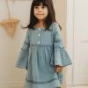 Ren & Rouge Fall Pale Blue Muslin Dress