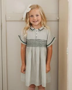 Ren & Rouge Fall Collared Hand Smocked Dress New Arrivals