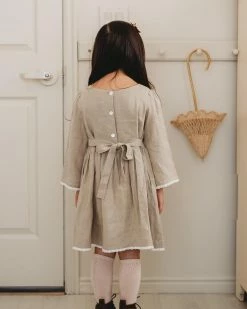 Ren & Rouge Fall Linen Embroidered Dress New Arrivals