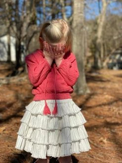 Me & Henry/Ettie & H Fall New Arrivals Zion Gauze Peasant Top Red