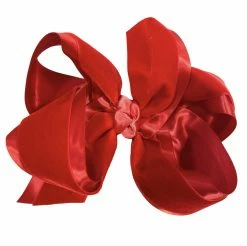 BEYOND CREATION Baby Accessories 6.5'' XXL Satin/Velvet Red Bow