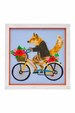 Karma Living Decor 14x14 Stitch Wall Art-fox