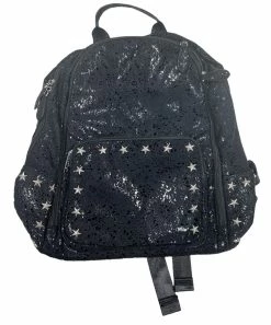 Bari Lynn Star Studded Splatter Backpack- Black Gifts