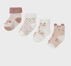 Mayoral Accessories Leopard Set Of 4 Socks Newborn