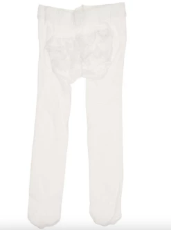 Baby Registry Bottom Lace White Microfiber Tights