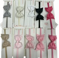 BEYOND CREATION Pantyhose Headband W/2.5" Flat Bow Baby Accessories