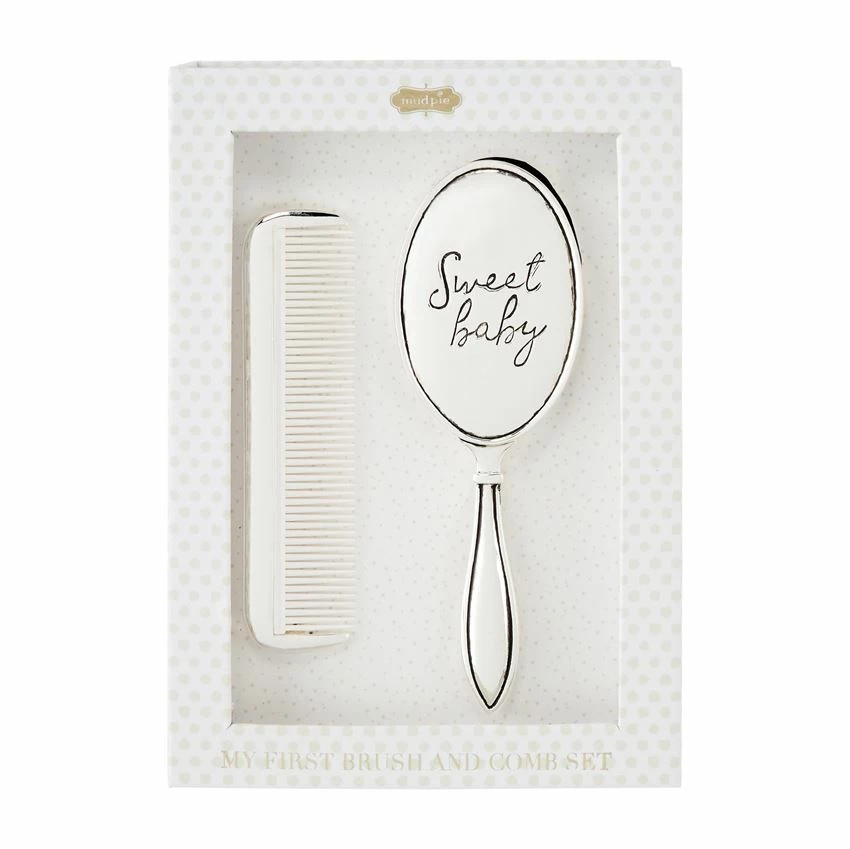Best deal 💯 Mudpie Accessories First Brush & Comb Set ❤️ 2 Mudpie Accessories First Brush & Comb Set