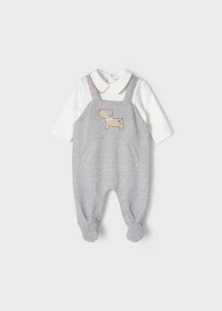Mayoral Fall Grey Footie With Puppy New Arrivals