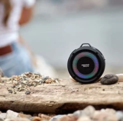 WIRELESS EXPRESS Toys Black LED Waterproof Speaker