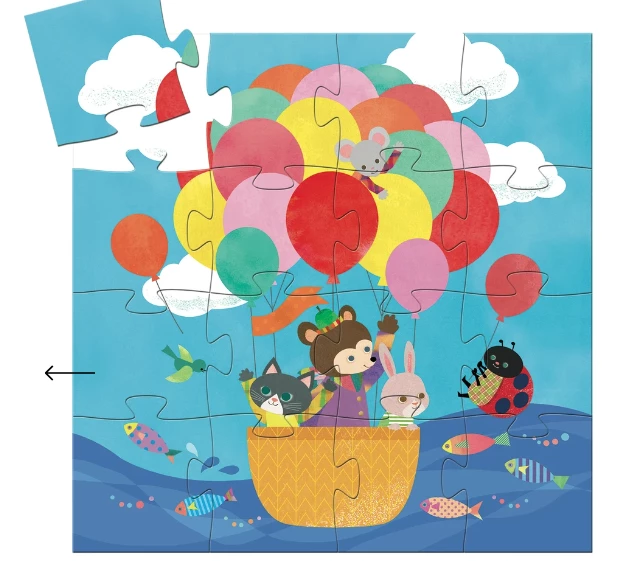 Hot Sale ๐ DJeco Toys Silhouette The Hot Air Balloon ๐ฅ 2 DJeco Toys Silhouette The Hot Air Balloon