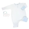 Paty Infant Clothing White Romper W/Blue Cuffs