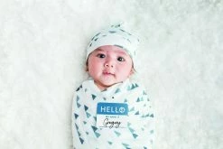 Baby Registry TRIANGLE BLUE HELLO WORLD SET
