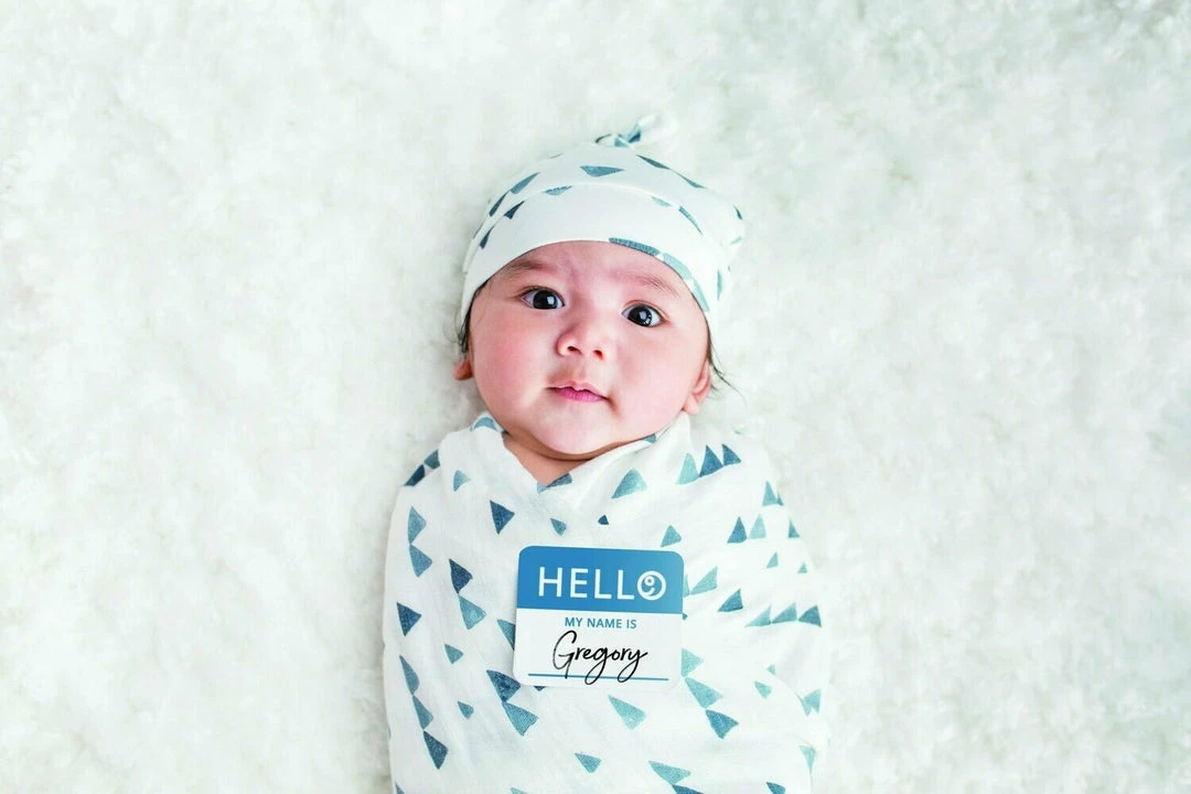 Buy ๐ Baby Registry TRIANGLE BLUE HELLO WORLD SET โ๏ธ 2 Baby Registry TRIANGLE BLUE HELLO WORLD SET