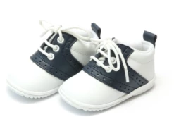 L'Amour Austin Oxford White W/Navy Shoe Shoes