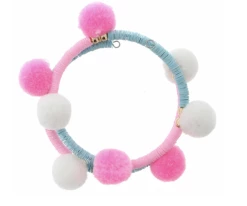 Jane Marie Gifts Kids Pink/Blue Sequin Wrap W/Pom Poms