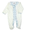 BABY LOREN Infant Clothing Diana Floral Pima Ruffles Footie