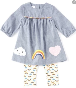 Bonnie Jean Fall 22 Chambray Rainbow Set