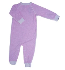Sweet Bamboo Infant Clothing Pink Knit Weave Piped Romper