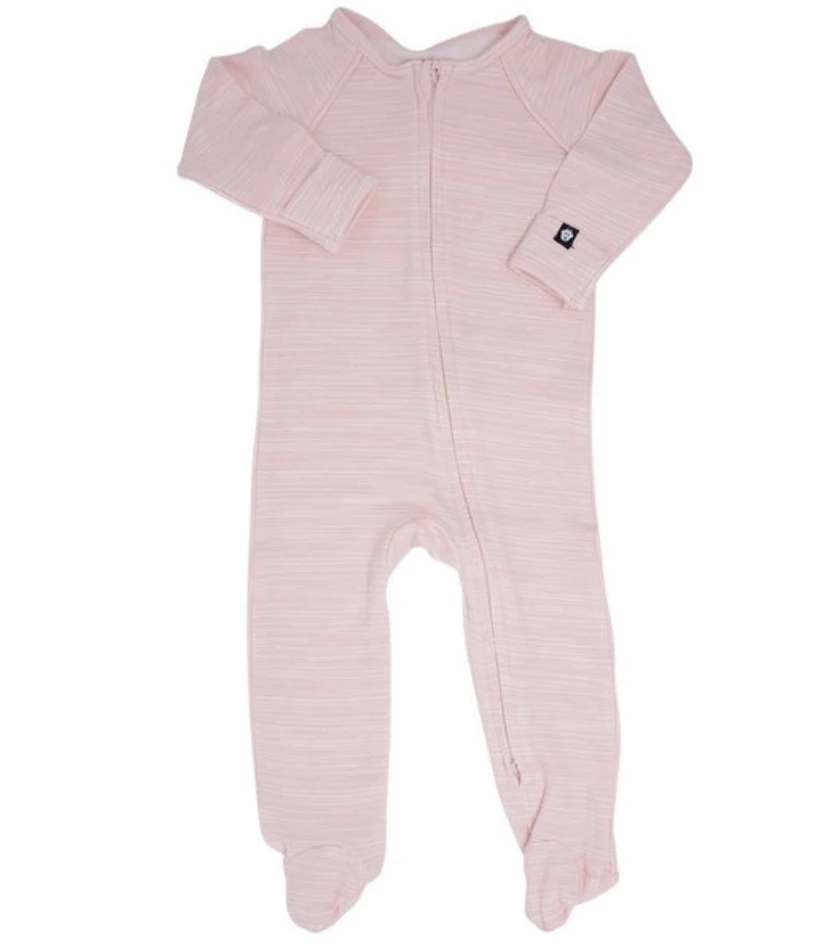 New ๐ Sweet Bamboo Infant Clothing Pink Chalk Lines Piped Zipper Footie โ 1 Sweet Bamboo Infant Clothing Pink Chalk Lines Piped Zipper Footie