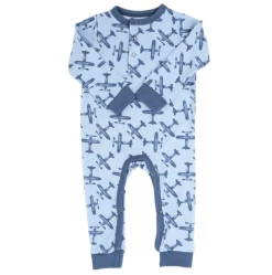Sweet Bamboo Airplanes Long Romper