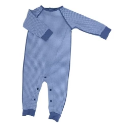 Sweet Bamboo Blue Houndstooth Piper Romper