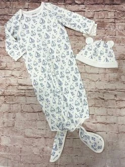 Little Me Boating Buddies Knot Gown