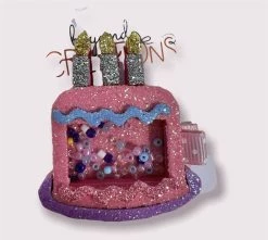 BEYOND CREATION Baby Accessories Cake Glitter Shaker Pinch Clip