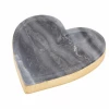 Mudpie Decor Gold Edge Marble Heart Tray