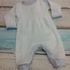 L/S BLUE PATY ROMPER W/TRIM Infant Clothing
