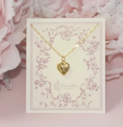 Collectables America Inc Gold Heart Locket Necklace Infant Baby Accessories