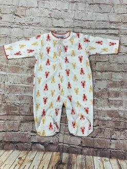 Cotton Peru Pima BAM Crawfish Footie Infant Clothing
