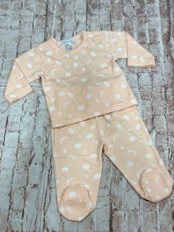 Cotton Peru Pima Infant Clothing BAM Clouds Pink 2pc Set