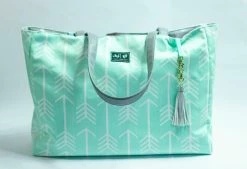 Makeup Junkies Mint Arrow Tote
