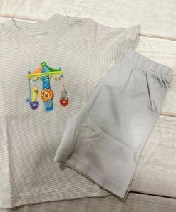Squiggles Spring/Summer 2023 Boy Carousel Friends Short Set