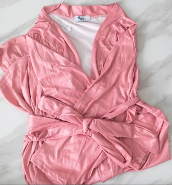 Promo 😍 Queen Maddyn Infant Clothing Dusty Rose Mom Robe ✨ 1 Queen Maddyn Infant Clothing Dusty Rose Mom Robe