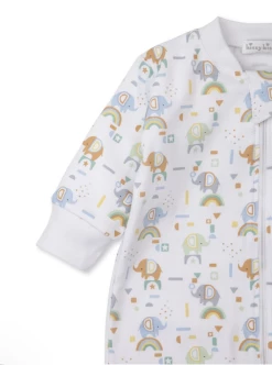 Kissy Kissy Rainbow Elephants Zip Footie Infant Clothing