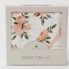 Little Unicorn Baby Accessories Hooded Towel & Wash Cloth - Watercolor Roses Set