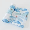 Little Unicorn Cotton Muslin Swaddle Blanket - Surf