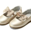 L'Amour Shoes PAULINE CHAMPAGNE BOW FLAT