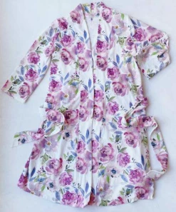 Queen Maddyn Violet Blossom Bamboo Woman's Robe Infant Clothing