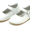L'Amour Shoes GRACE STITCH DOWN WHITE MARYJANE